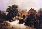 Andreas Achenbach Material and Dimensions painting